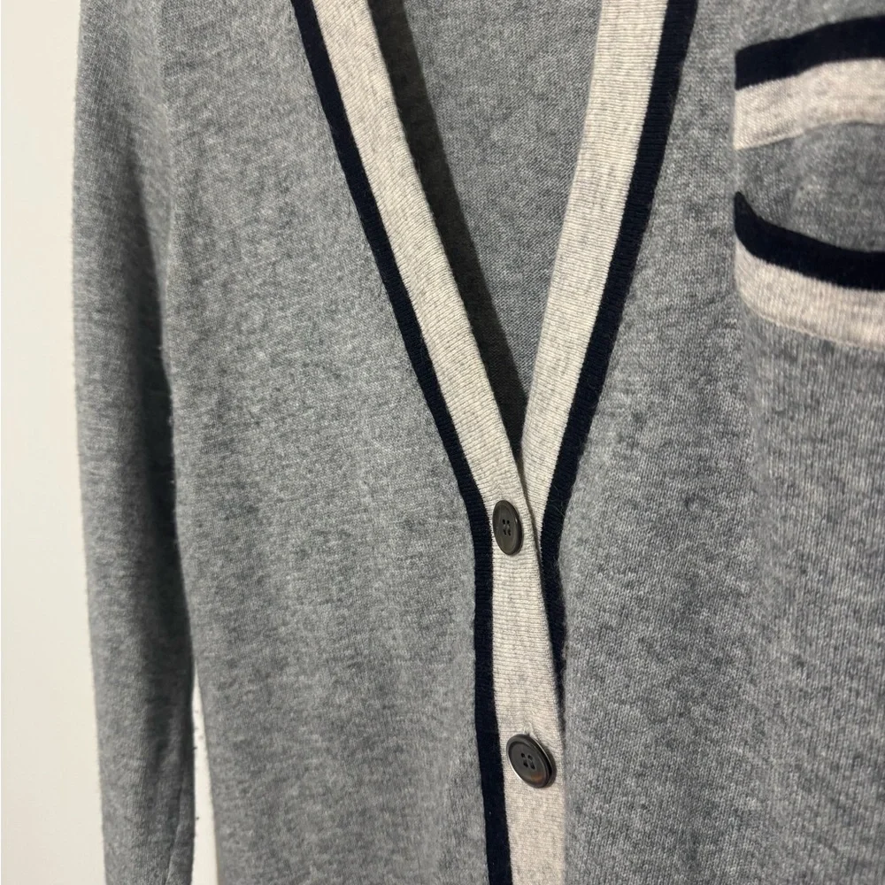 J. Crew Gray Wool-Cashmere Blend Sweater Cardigan Button Up Cardigan size Large - Picture 4 of 9